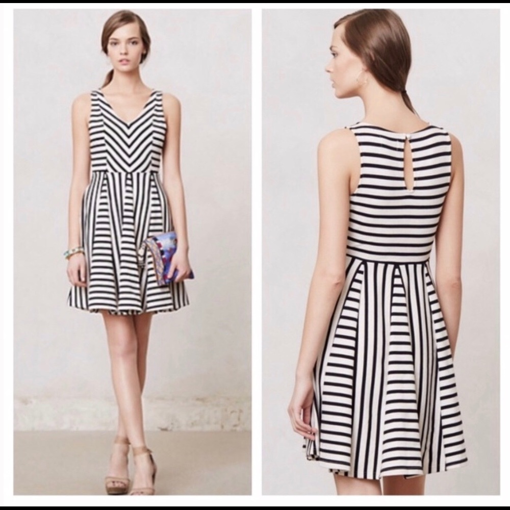 ANTHROPOLOGIE Striped Day Dress